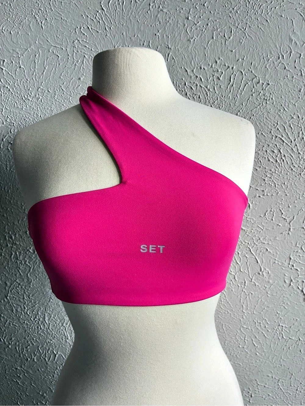 SET Active Luxform One Shoulder Sports Bra Pink Size S Athletic Top - Picture 4 of 10